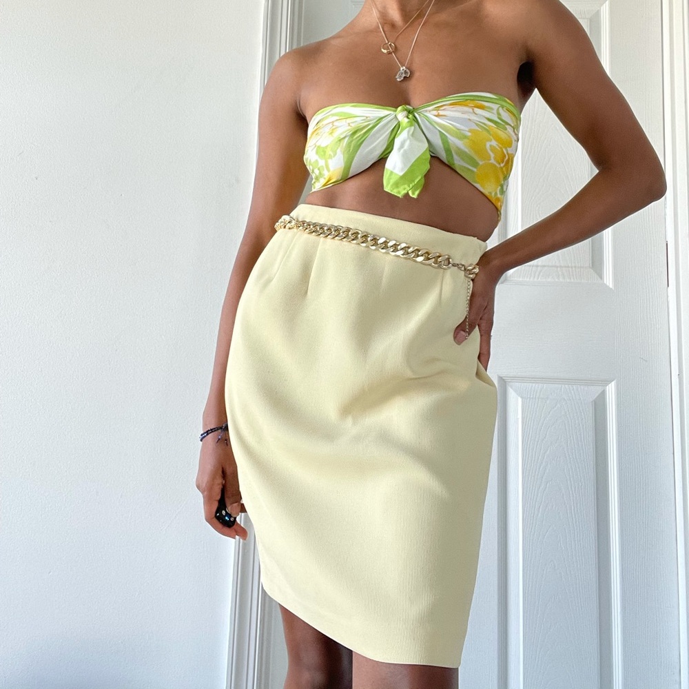 Vintage creme yellow skirt